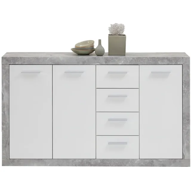 dressoir Nordin beton grijs Grijs | Wit