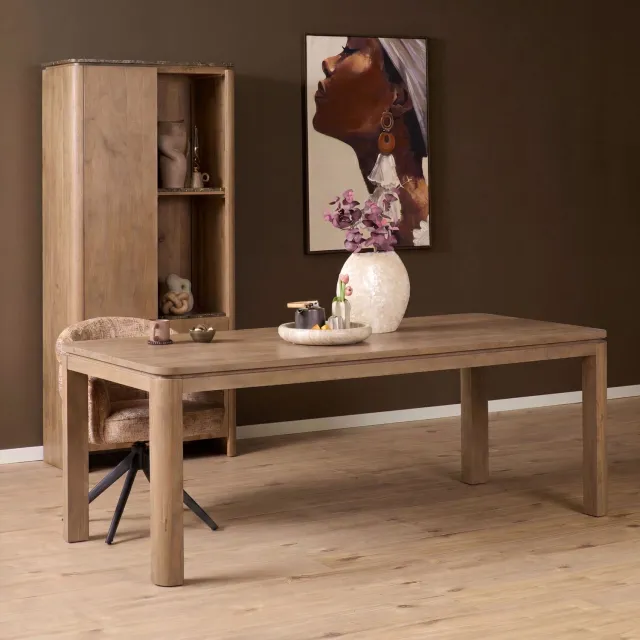 Starfurn Eettafel Dallas Naturel - Bruin - 100x240x76 cm