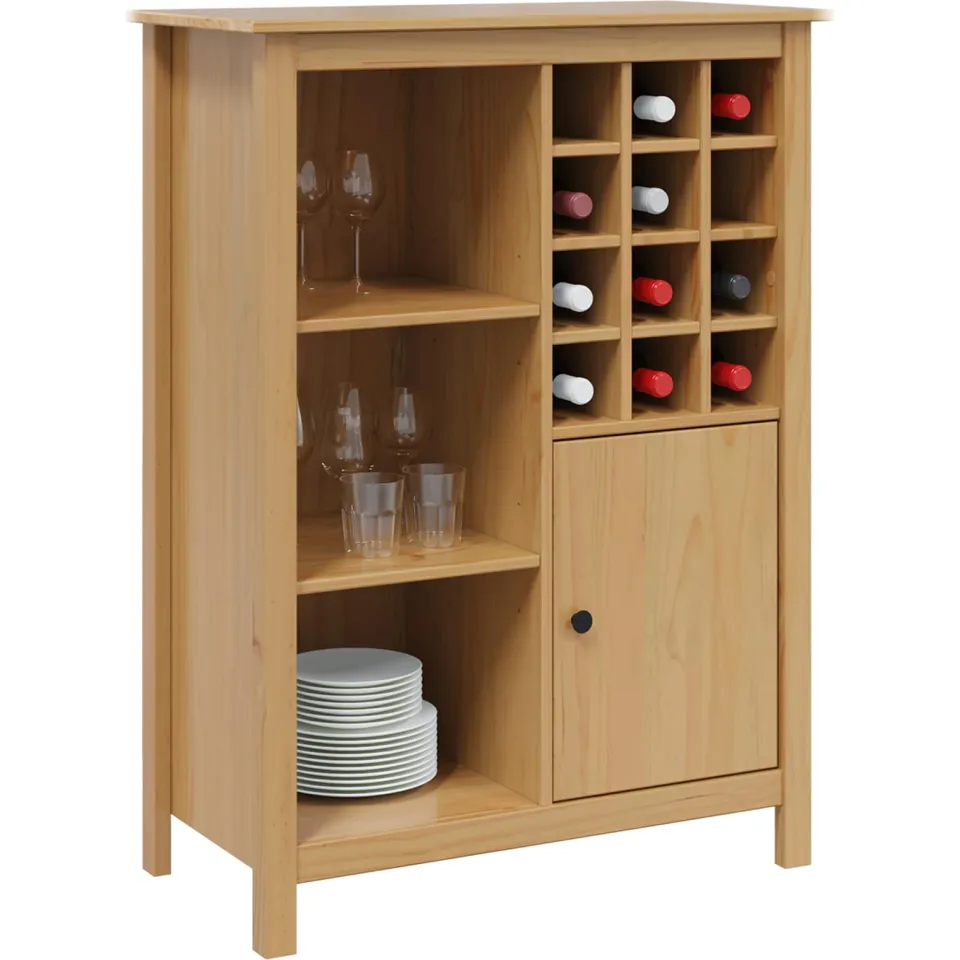vidaXL Wijnkast HILL Honingbruin 79.5 x 40 x 107.5 cm