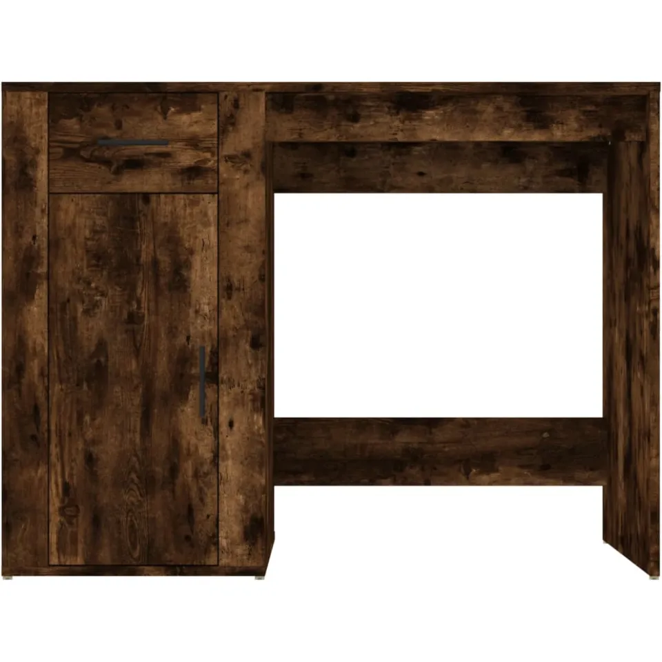 vidaXL Bureau 100x49x75 cm bewerkt hout gerookt eikenkleurig, foto 3