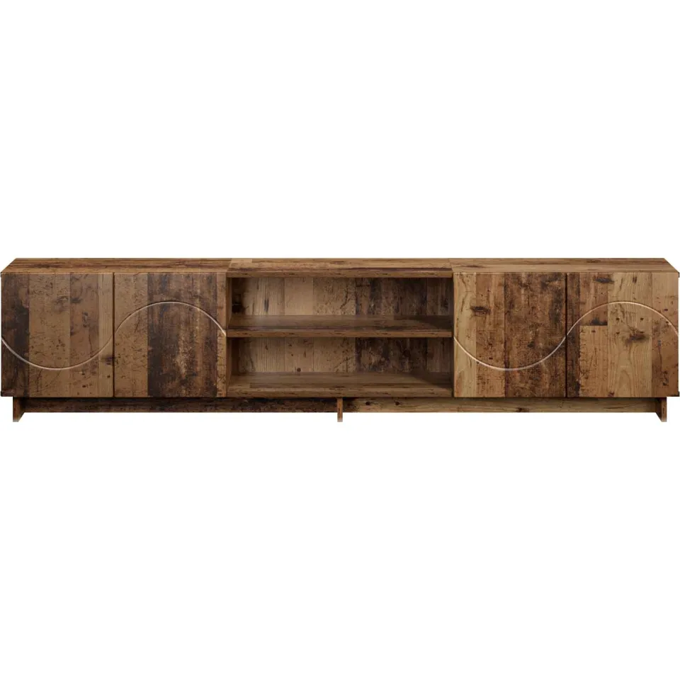 vidaXL TV-standaard 180 x 34,5 x 40 cm Oud hout Bewerkt hout bruin, foto 3