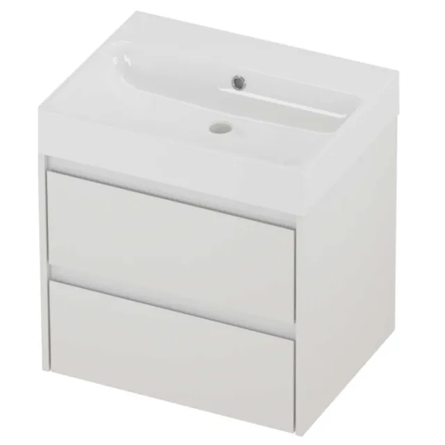 Proline Podium Badmeubelset Polystone Loft 60x46x62 cm Glans Wit Glans Wit