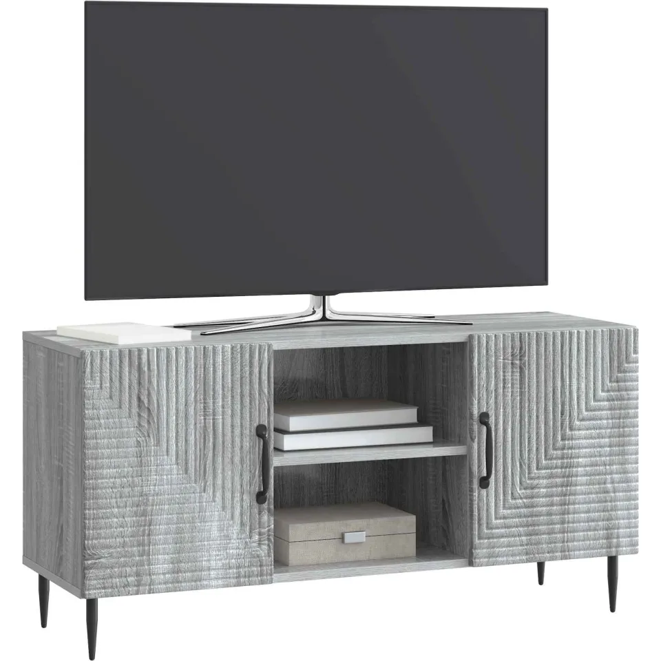 vidaXL TV-kast Grijs sonoma 102 x 34,5 x 50 cm Bewerkt hout
