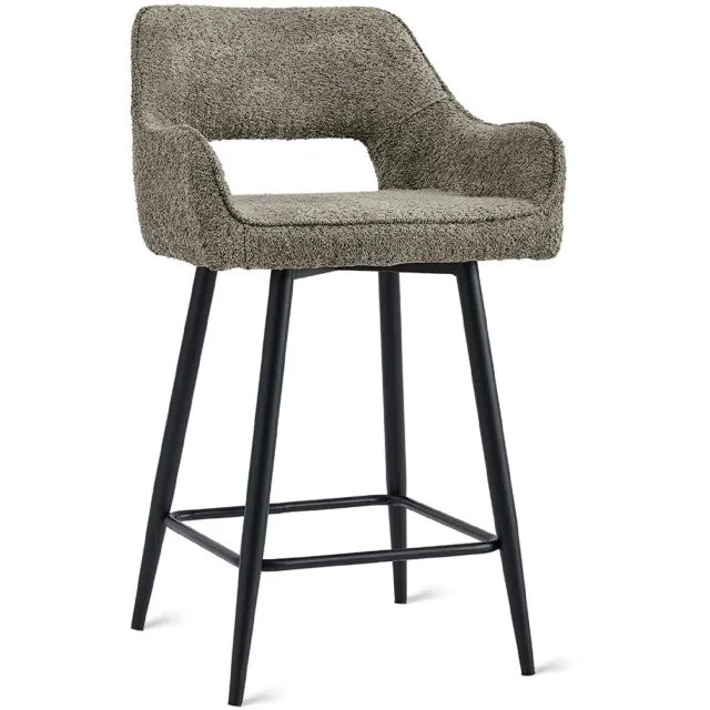 Set van 2 - Nest of Nora Barkrukken Ronn - Stoffen bekleding - Taupe - Keukeneiland