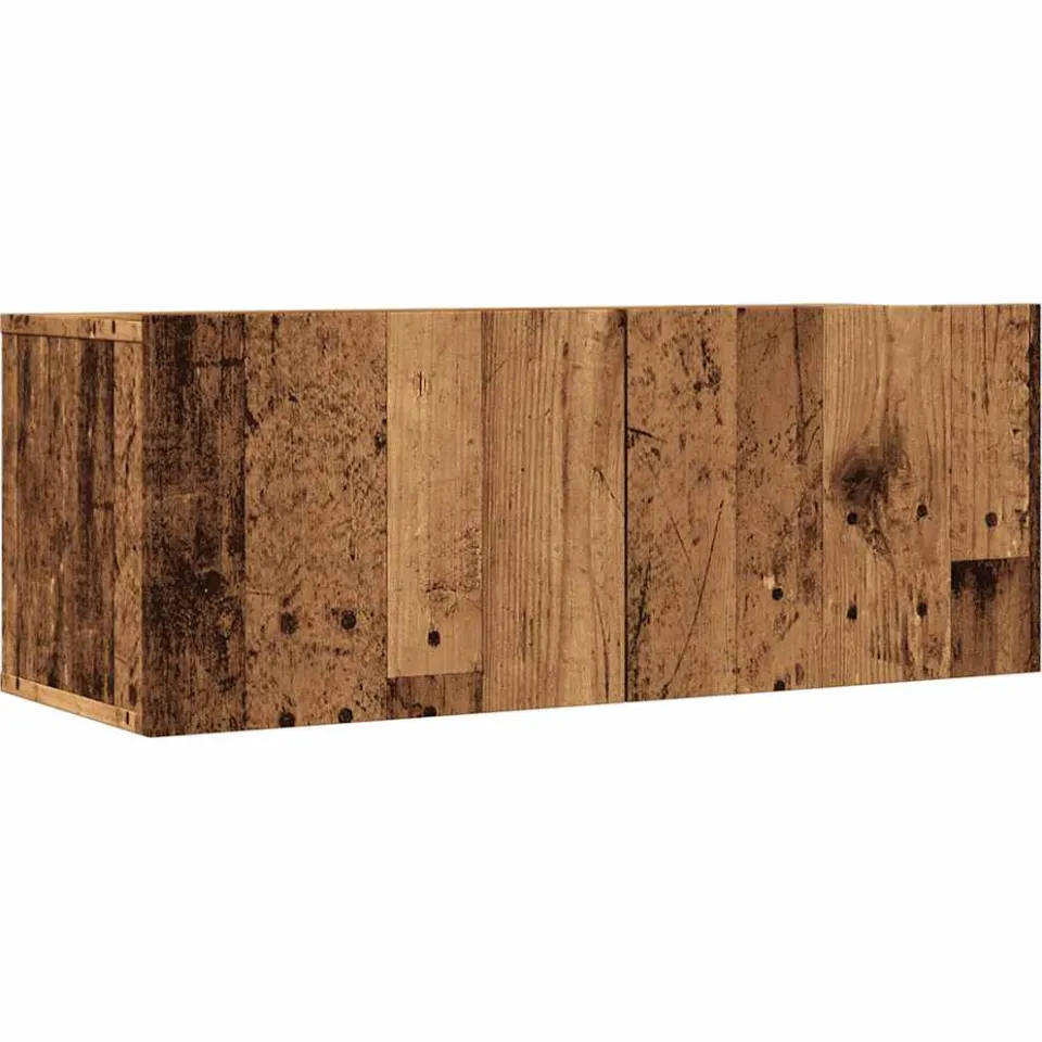 vidaXL Tv-meubels 2 st wandgemonteerd 80x30x30 cm oud houtkleurig bruin, foto 3
