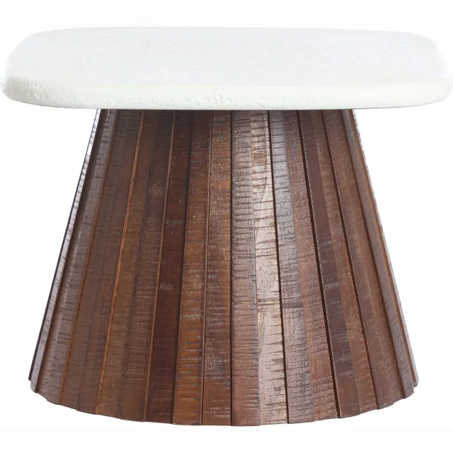 Light & Living Bijzettafel OKATO - Ø45x35cm - Wit