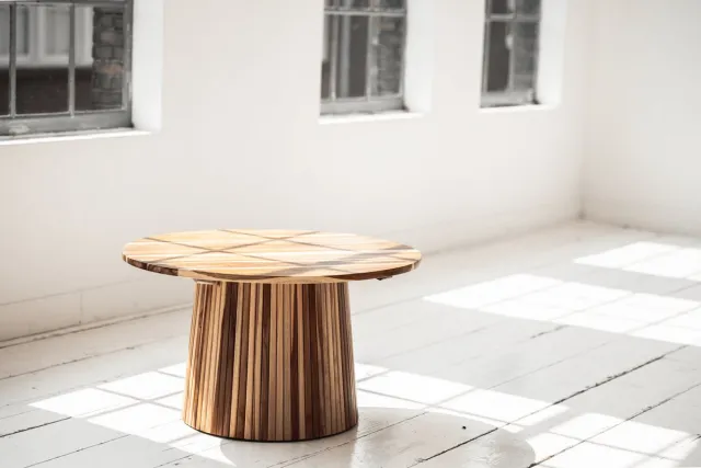 Canal Living Cozy koffietafel - Teakhout - 46 x 80 x 80 cm - Bijzettafel - Salontafel Houtkleur