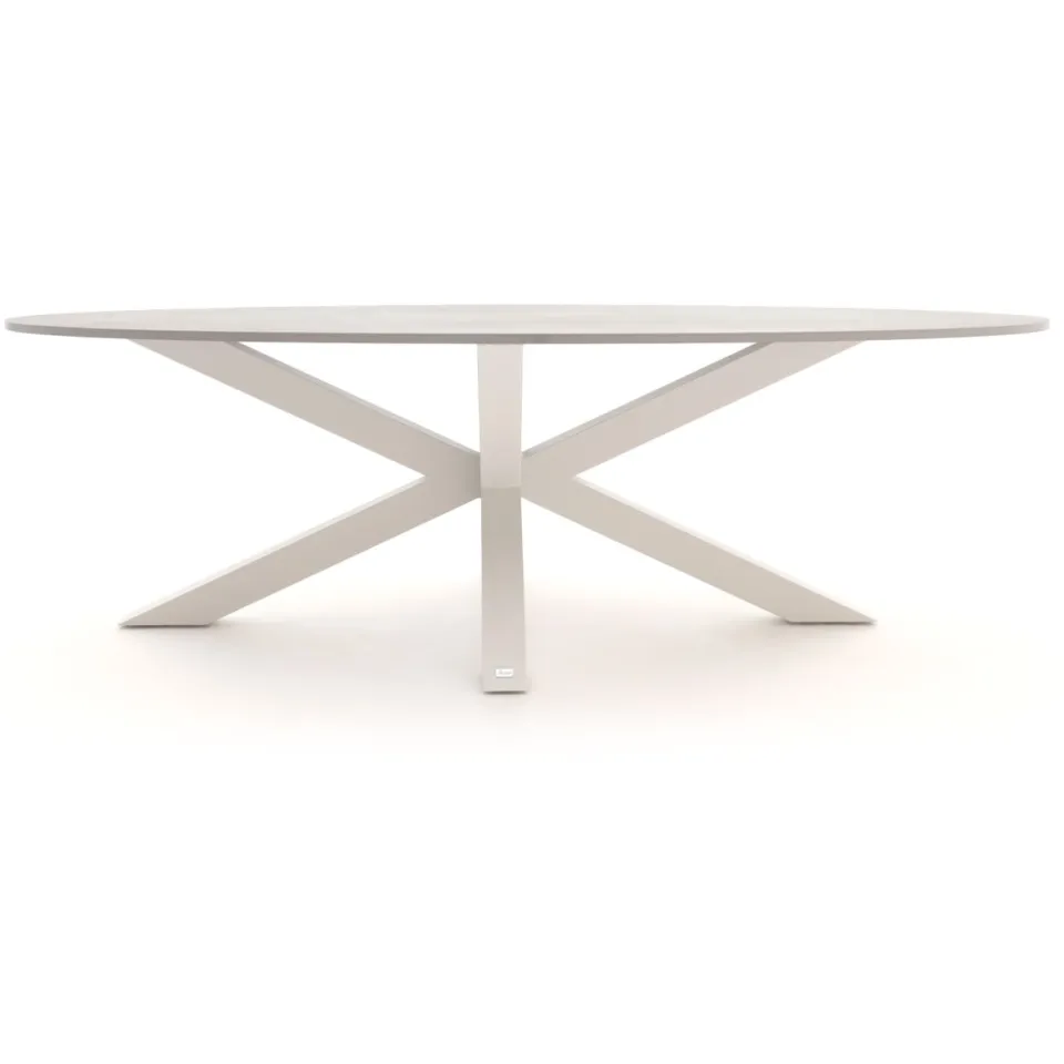 Bellagio tuinmeubelen Bellagio Induno Ellips dining tuintafel 200x110cm wit, foto 3