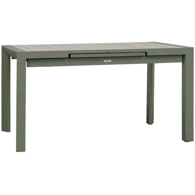 Hespéride Uitschuifbare tuintafel voor 8 personen van aluminium met houtlook ÉVASION Beige vert laurier