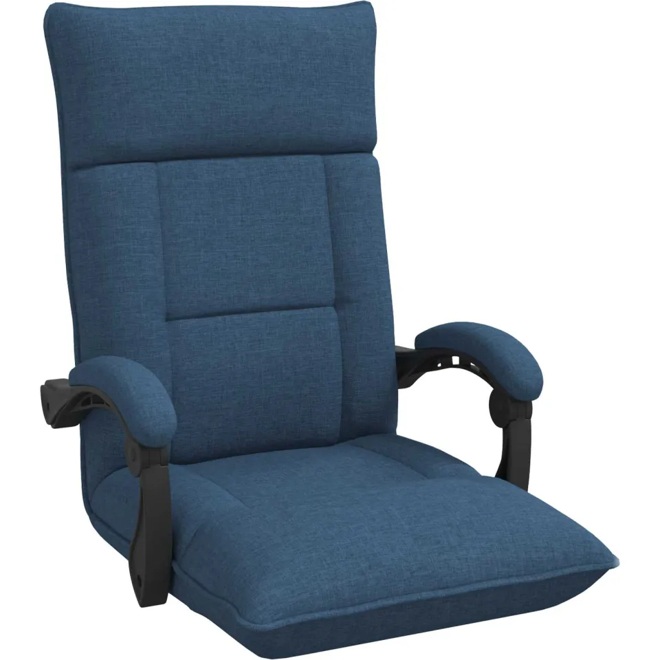 vidaXL Verstelbare vlo stoelen Blauw Stof
