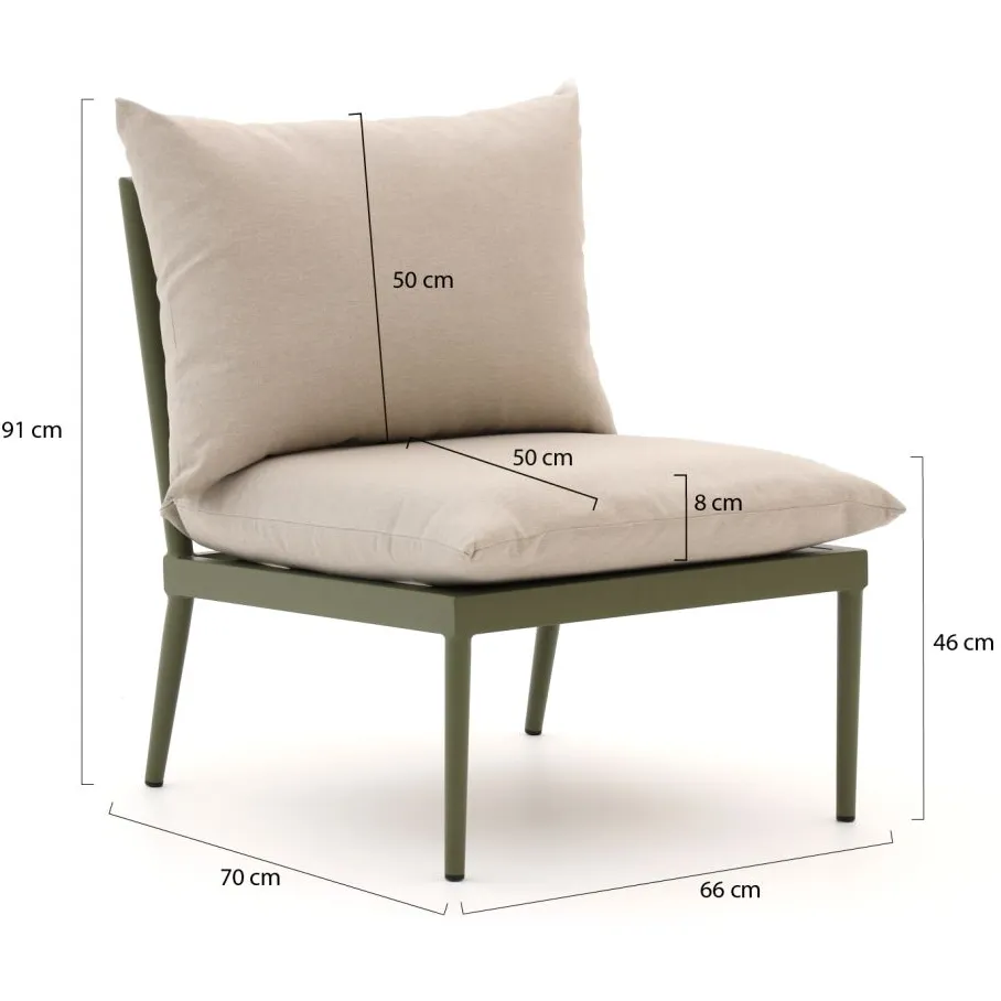 Manifesto Furniture Manifesto Celante lounge tussenmodule 66cm groen, foto 2