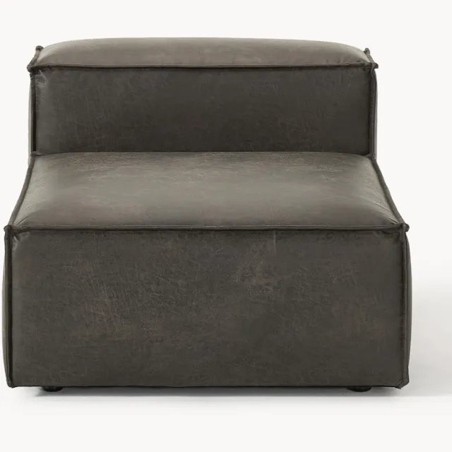 Westwing Collection Leren middenmodule Lennon Taupe