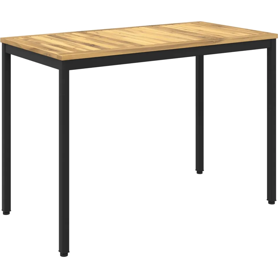 vidaXL Tuindiner tafel NAARDEN Whitewash en zwart 108,5 x 55 x 75 cm, foto 3