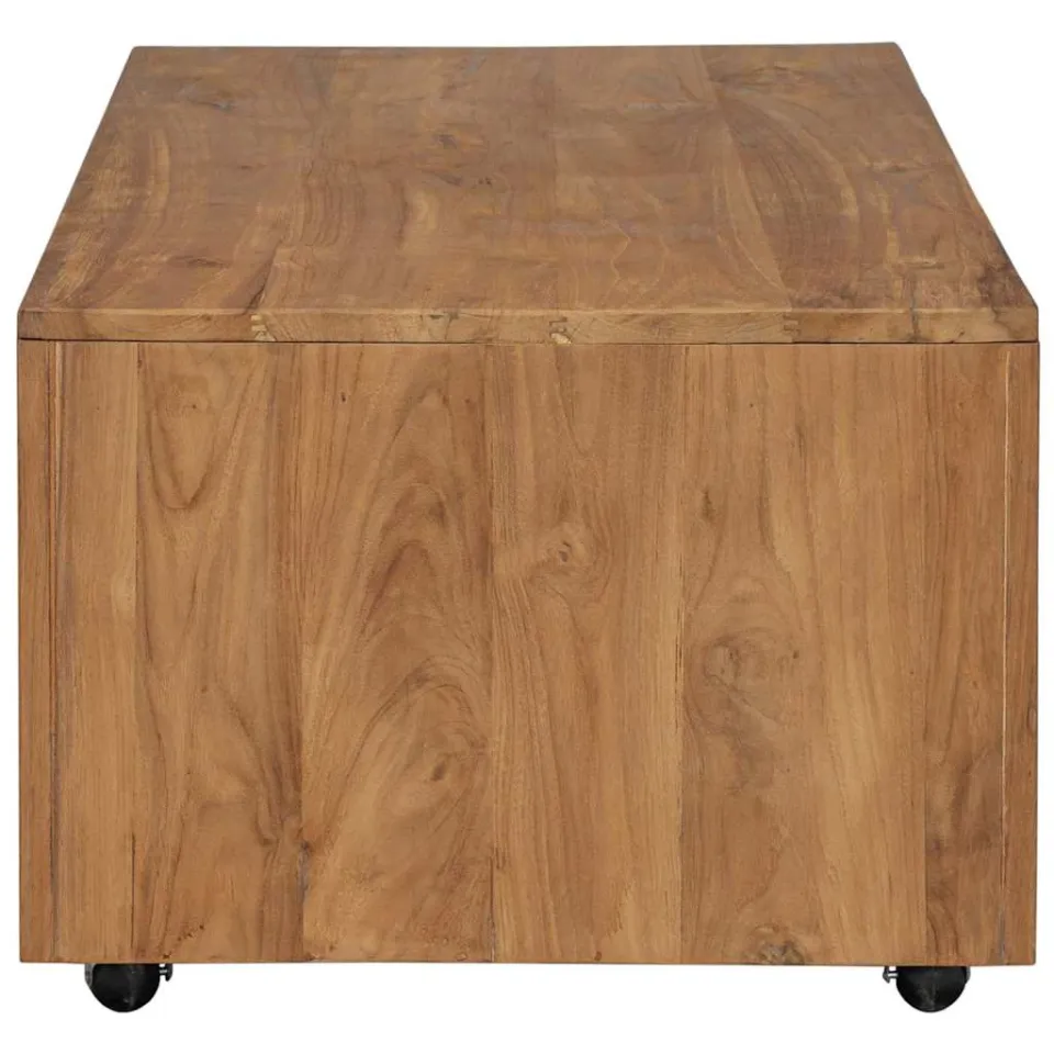 vidaXL Salontafel 110x60x40 cm massief teakhout bruin, foto 3