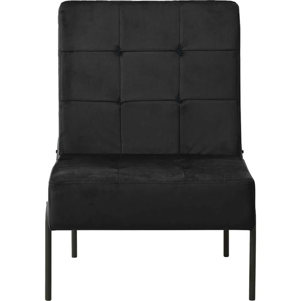 vidaXL Relaxstoel 65x79x87 cm fluweel zwart, foto 2