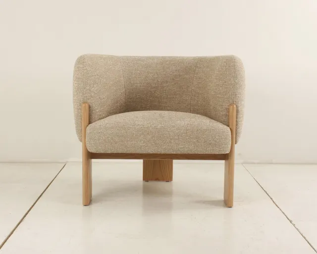 Sleepking Fauteuil / Accent Stoel Sia - 100% Linnen - Beige - Luxueus