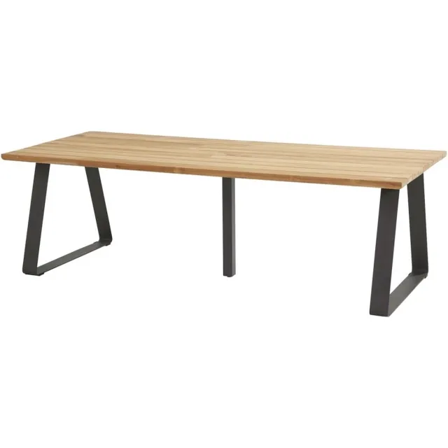 4 Seasons Outdoor Basso dining tuintafel 300x100xH75 cm teak Taste 4 Seasons Bruin / Terre