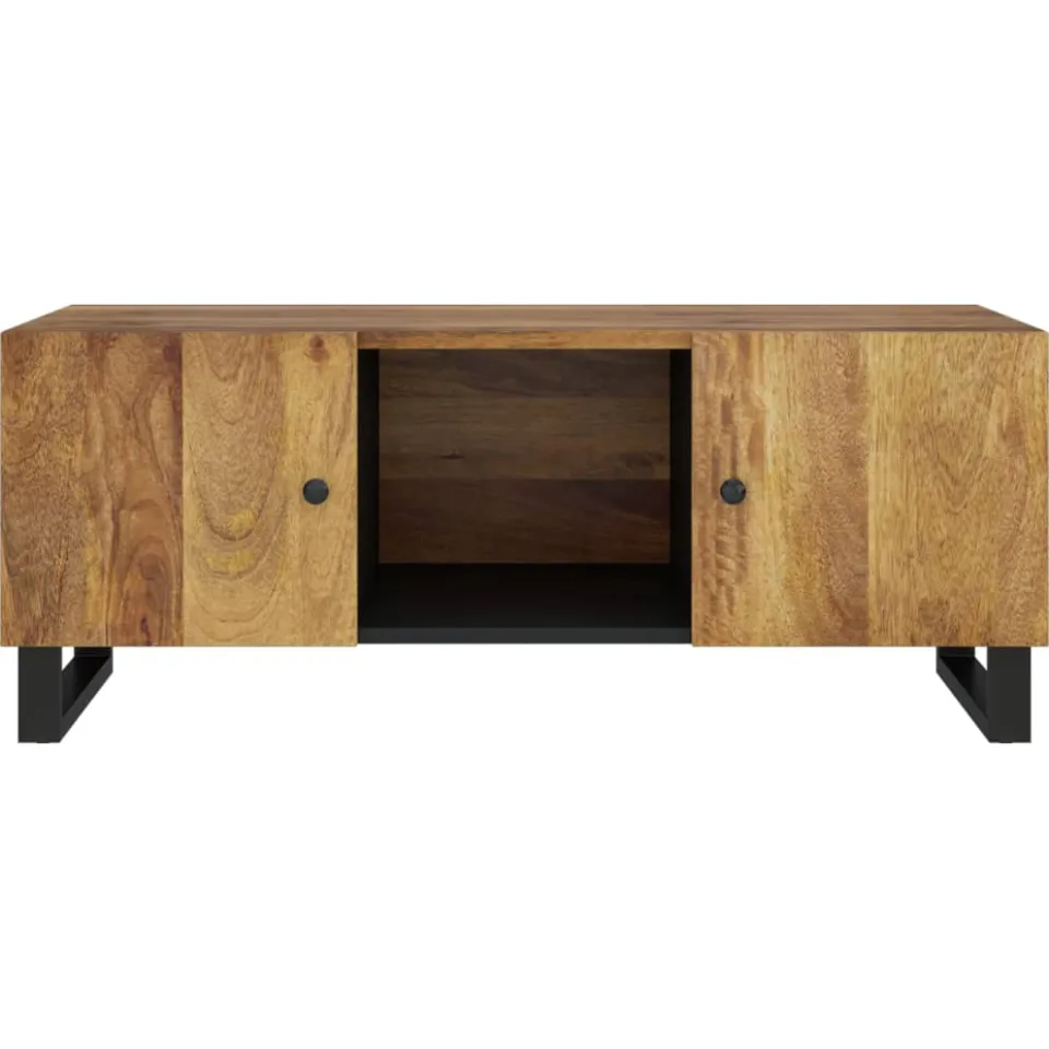 vidaXL Salontafel 100x54x40 cm massief mangohout en bewerkt hout bruin, foto 4