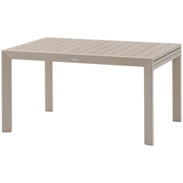 Hespéride Uitschuifbare tuintafel voor 10 personen van aluminium met houteffect ÉVASION lin et argile