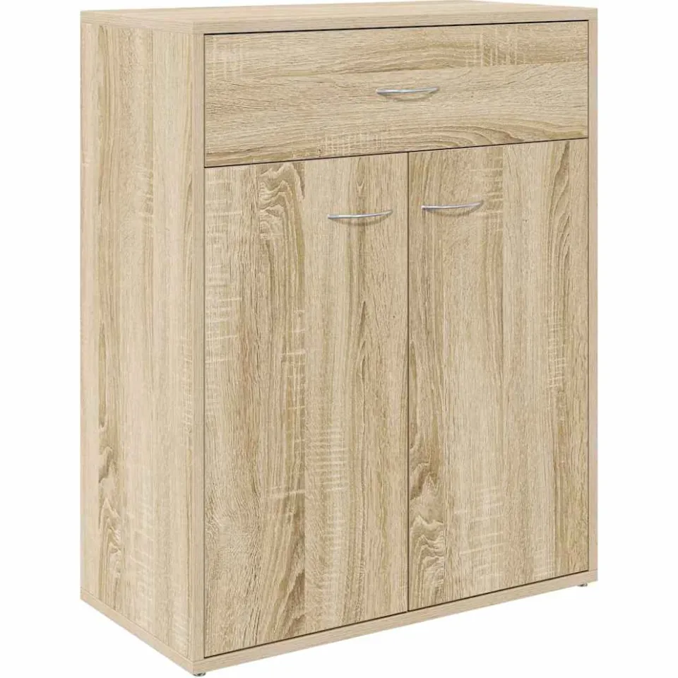 vidaXL Dressoir 60x30x75 cm bewerkt hout sonoma eikenkleurig, foto 3