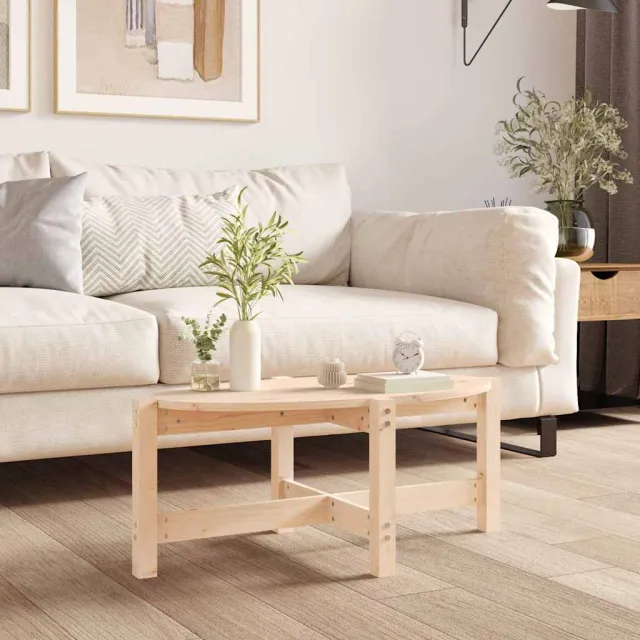 vidaXL Salontafel 87x48x35 cm massief grenenhout bruin, foto 2