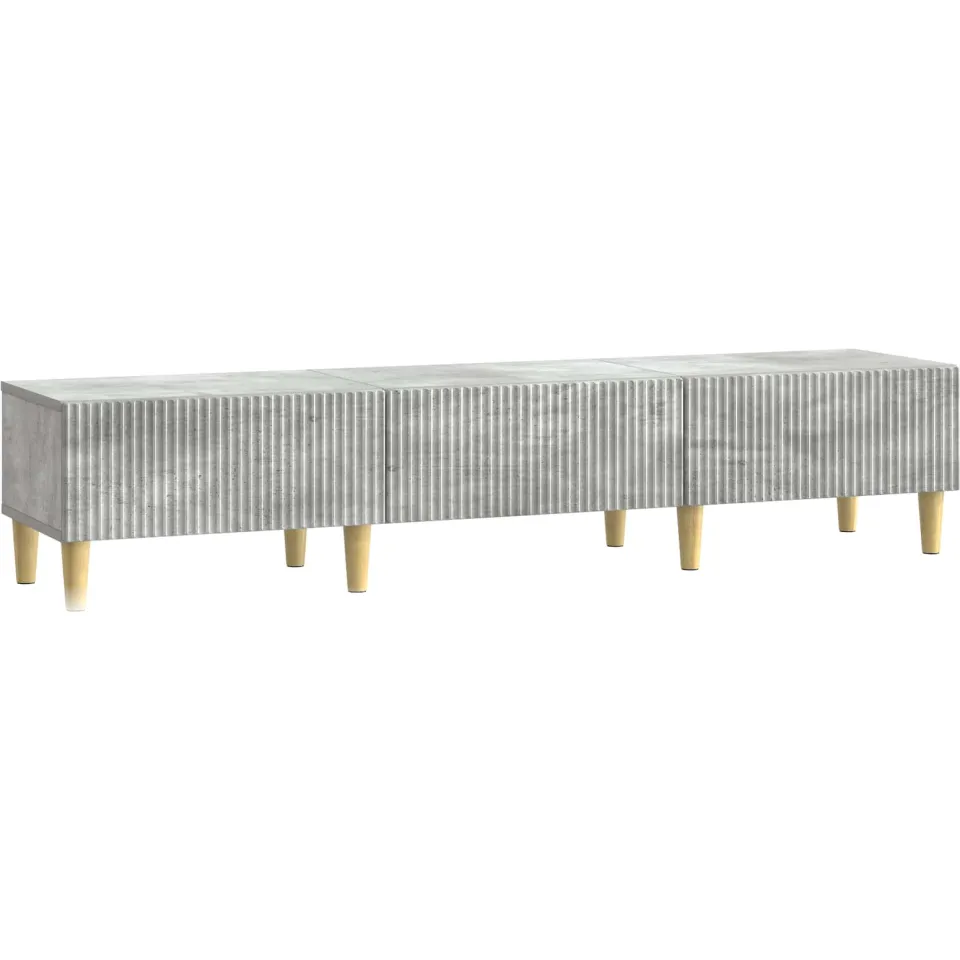 vidaXL TV-kast met lade Betongrijs 147 x 34,5 x 30 cm Bewerkt hout grijs, foto 3