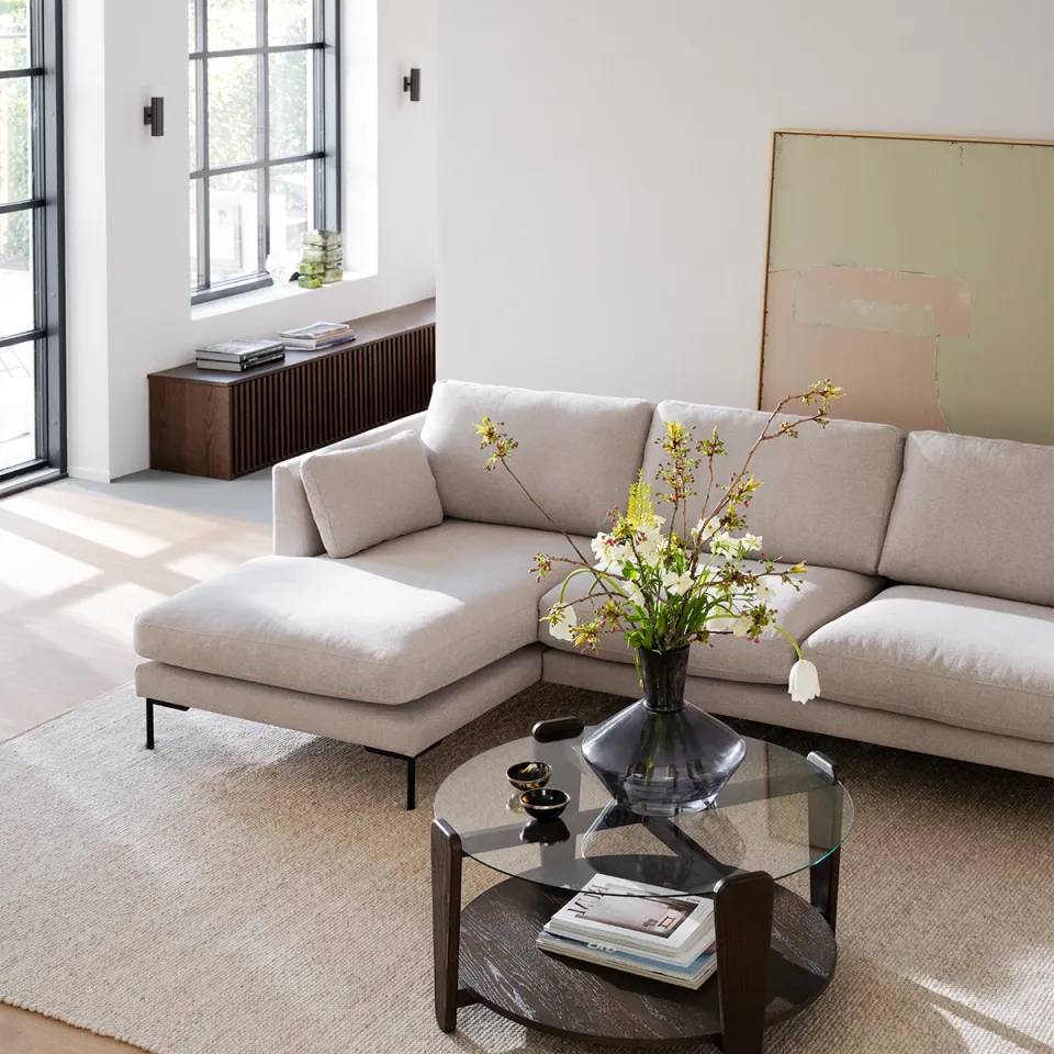 Rowico Home Corwin gestoffeerde hoekbank beige - links - 270 cm, foto 3