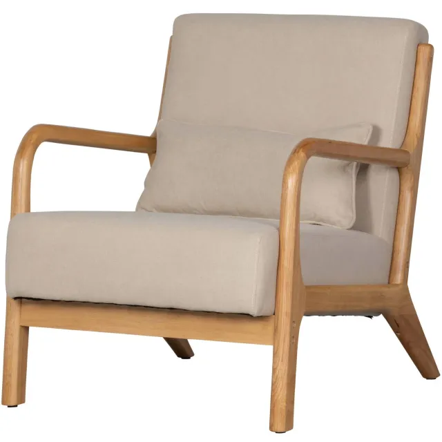 WOOOD Mark Fauteuil - Chenille - Zand - 75x67x82 natural