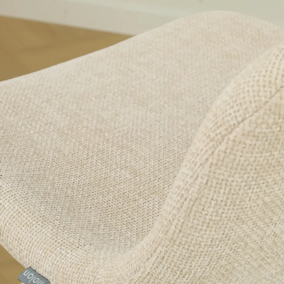 Nolon Niva-Mats draaibare tulp barkruk cottonbeige - verstelbaar - beige onderstel, foto 4