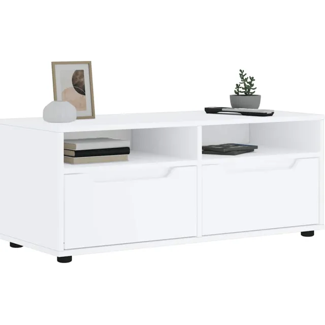 vidaXL Tv-meubel VISNES 100x40x38 cm bewerkt hout wit