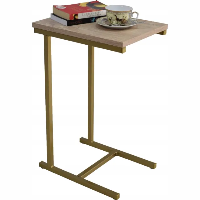 FutuStal EKO - Bijzettafel - Gouden Eik - Metaal - 62 cm Goud;Eik