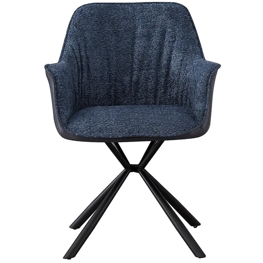 armstoel Jan bouclé blauw, foto 2