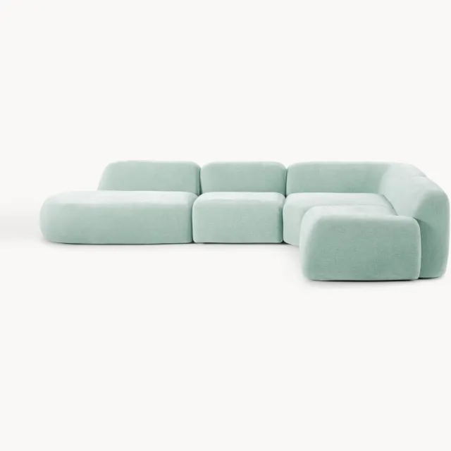 Westwing Collection XL modulaire hoekbank Wolke lichtgroen