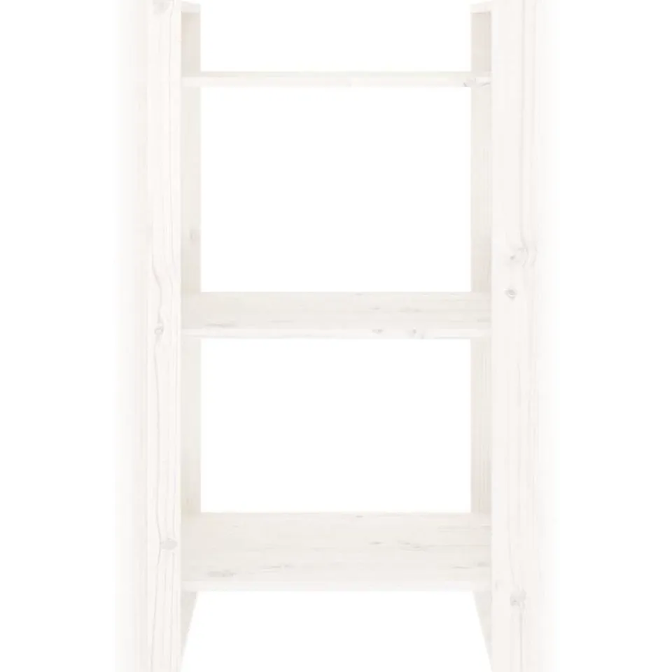 vidaXL Boekenkast/kamerscherm 60x35x91 cm massief grenenhout wit, foto 4