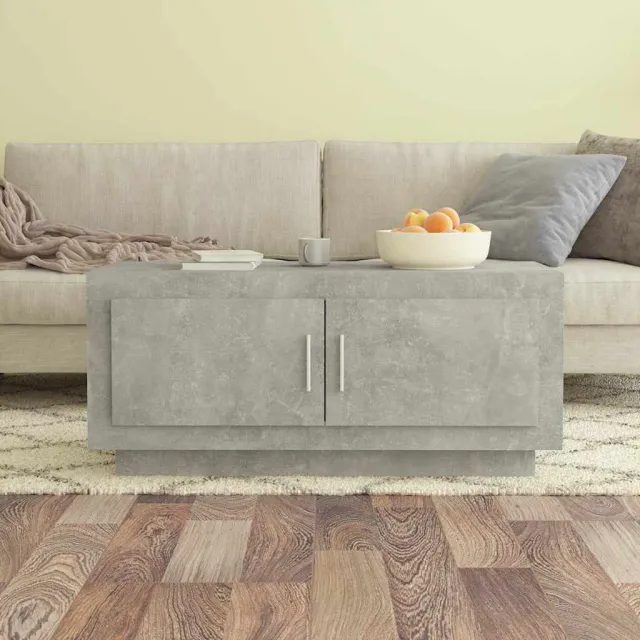 vidaXL Salontafel 102x50x45 cm bewerkt hout betongrijs grijs, foto 2