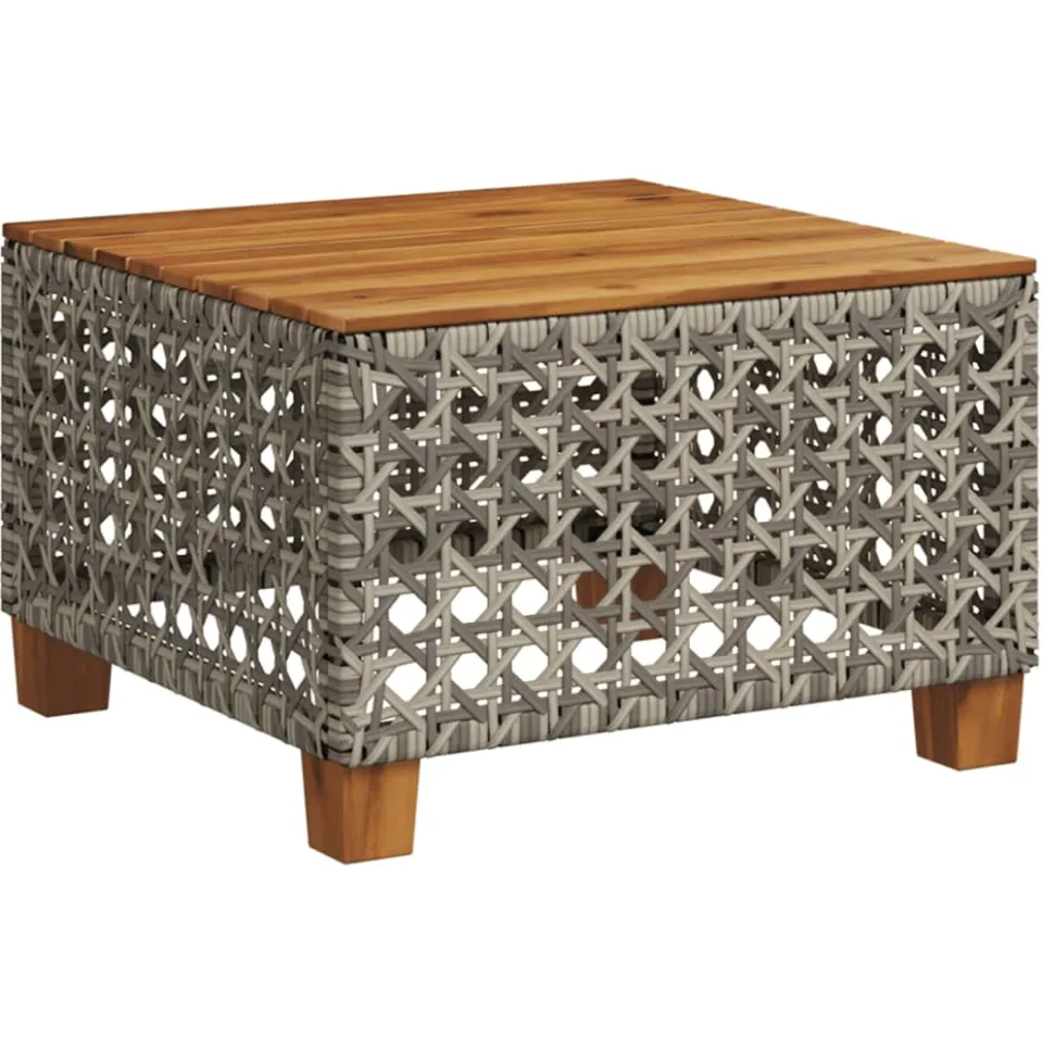 vidaXL 9-delige Loungeset met kussens poly rattan grijs, foto 3
