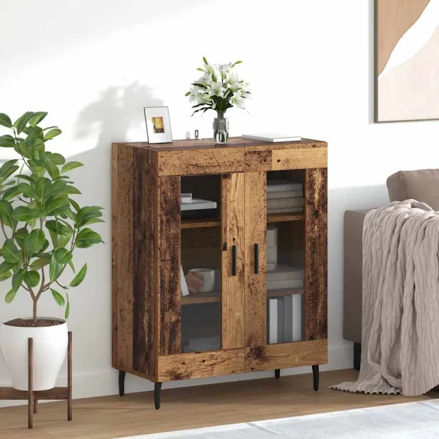 vidaXL Dressoir Oud Hout 69,5 x 34 x 90 cm Bewerkt hout bruin, foto 2