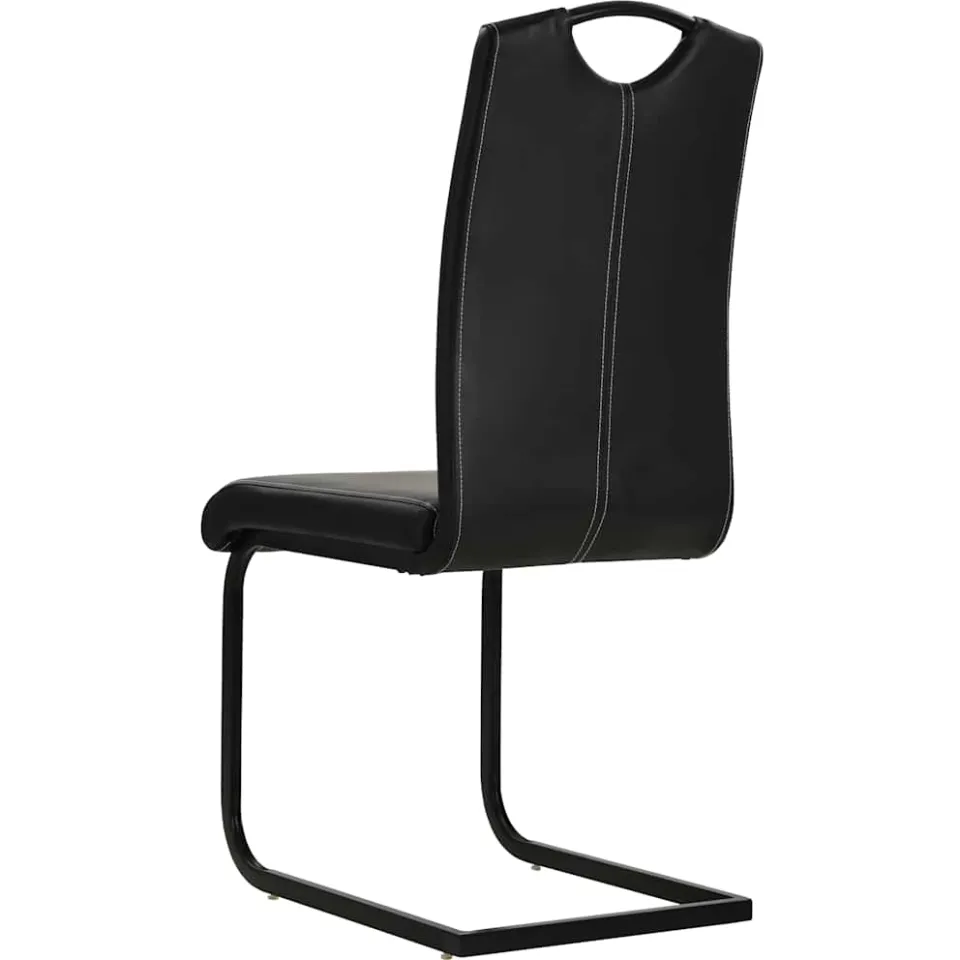 vidaXL Eetkamerstoelen 4 st kunstleer zwart, foto 4