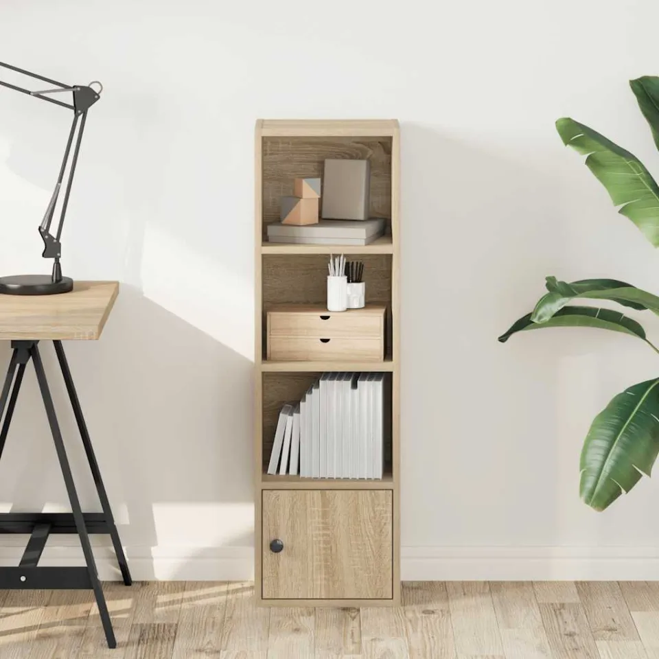vidaXL Boekenkast 31x24x102 cm bewerkt hout sonoma eikenkleurig, foto 2