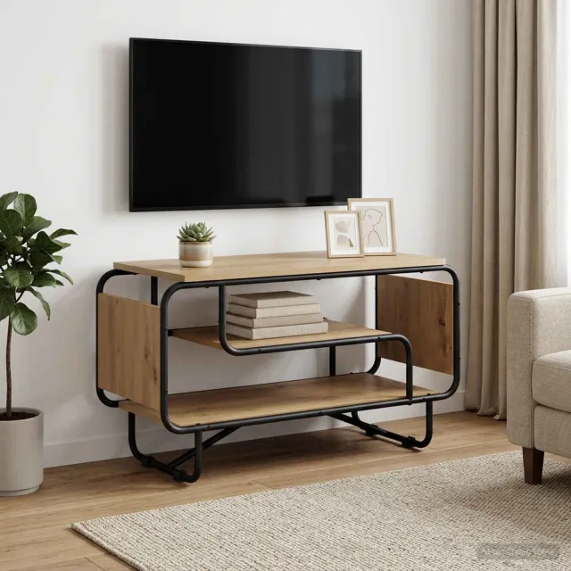 vidaXL TV-standaard 80 x 36 x 45 cm Artisanaal eiken Bruin