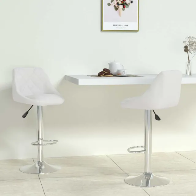 vidaXL Barstoelen 2 st kunstleer wit