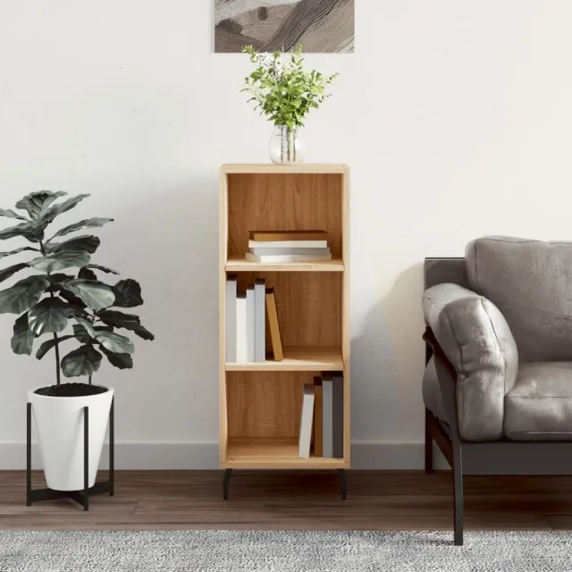 vidaXL Dressoir 34,5x32,5x90 cm bewerkt hout sonoma eikenkleurig Bruin