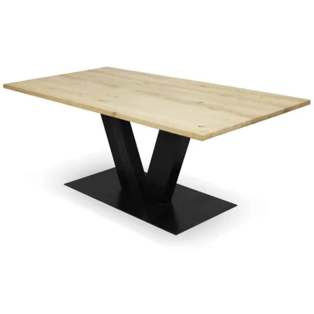 Eikenhouten tafel Friant met V poot