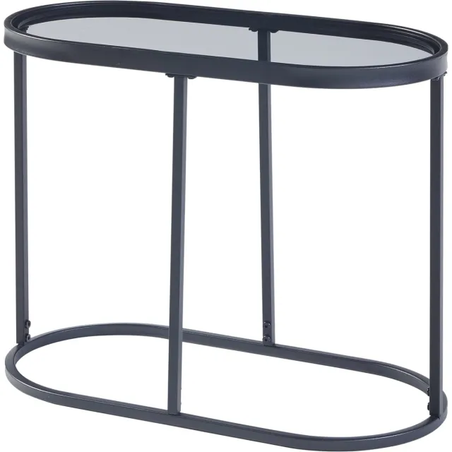 en.casa Bijzettafel Luleå 55x27,5x45 cm zwart