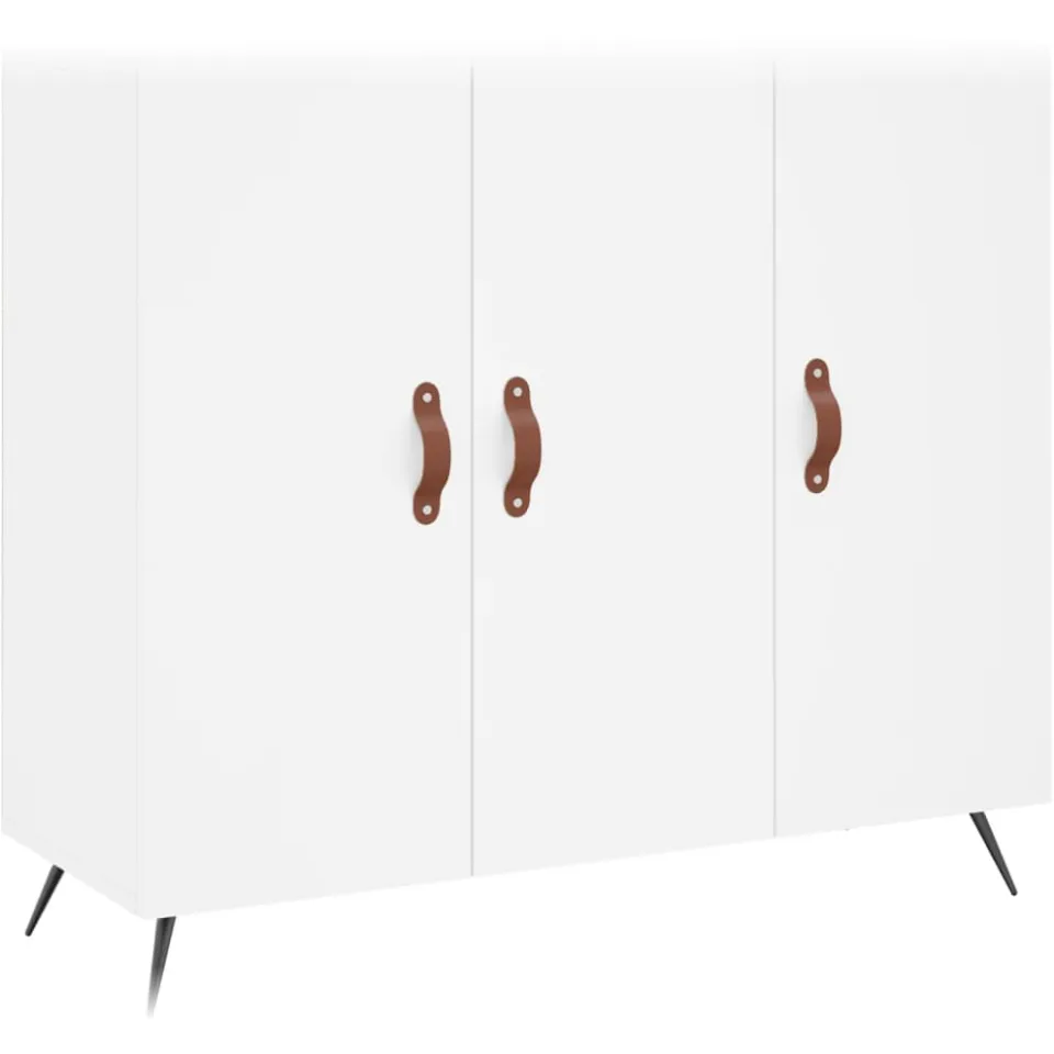 vidaXL Dressoir 90x34x80 cm bewerkt hout wit, foto 3