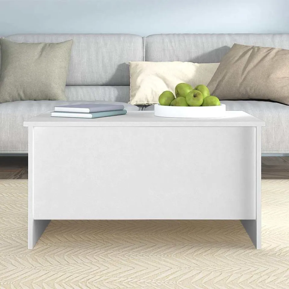 vidaXL Salontafel 80x55,5x41,5 cm bewerkt hout wit, foto 3