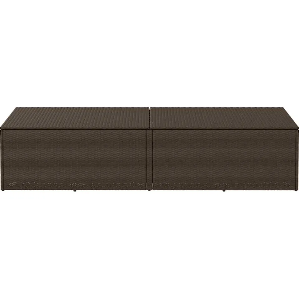 vidaXL Tuinbox 220x50x58 cm poly rattan bruin