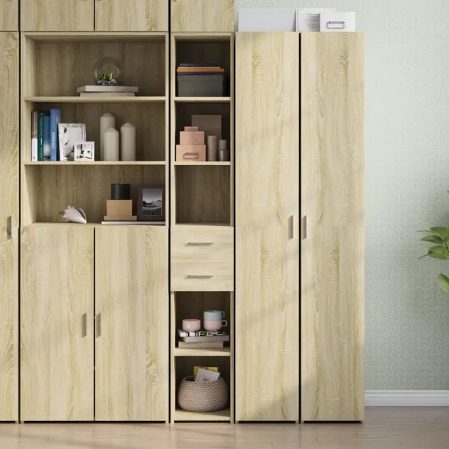 vidaXL Hoge kast 30x42,5x185 cm bewerkt hout sonoma eikenkleurig, foto 2