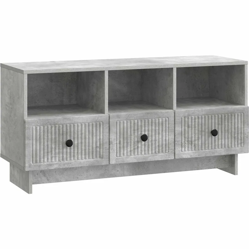 vidaXL TV-kast met lade Betongrijs 102 x 34,5 x 50 cm Bewerkt hout grijs, foto 3