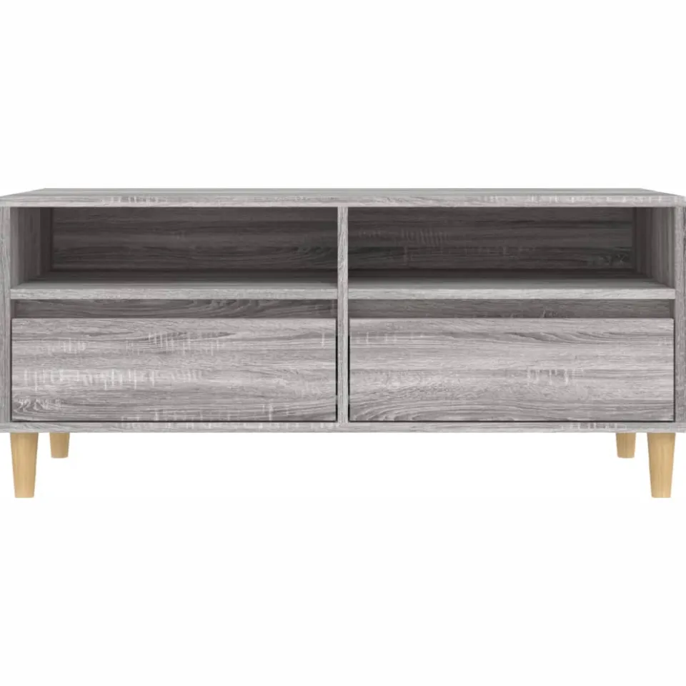 vidaXL Tv-meubel 100x34,5x44,5 cm bewerkt hout grijs sonoma eikenkleur, foto 3